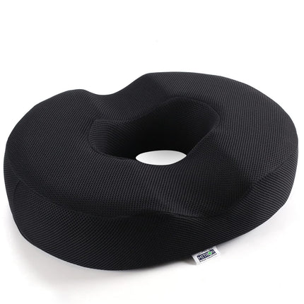 METRON Donut Pillow for Tailbone Pain Relief  helps in Pregnancy Coccyx Piles Hemorrhoid & Postpartum  Orthopedic Ring Seat Cushion for Fistula  Extra Thick  Medium Firm  Removable Washable Cover