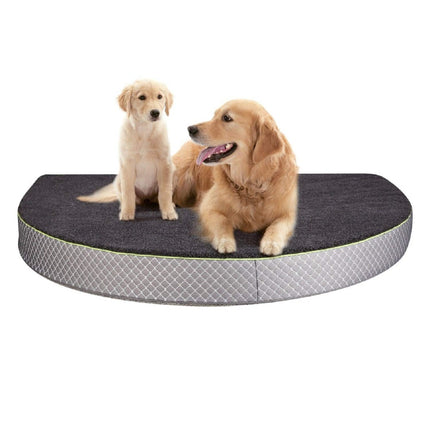 Orthopeadic Pet Bed for Large Dogs | D Shape | Dark Grey Color | Size Dia 48” Thickness 5” inches | Anti Skid Bottom | Washable Removable Outer Special Sherpa Fabric Cover | Pack of 1