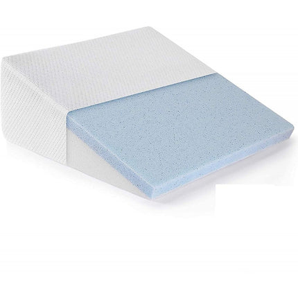 Flat Top Bed Wedge Pillow | Memory Foam | Soft Top Layer Base Firm Supportive | L - 28'' X W - 24'' X H - 8'' Inches
