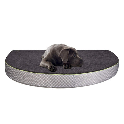 Orthopeadic Pet Bed for Large Dogs | D Shape | Dark Grey Color | Size Dia 48” Thickness 5” inches | Anti Skid Bottom | Washable Removable Outer Special Sherpa Fabric Cover | Pack of 1
