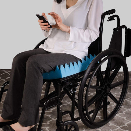 METRON Anti Pressure Sculpted Foam Seat Cushion | Suitable for All Type of Seats Chairs & Wheelchair | Help for Long Hour Comfortable Sitting & Gives Relief in Ulcers Sore |Washable Cover |Color Dark