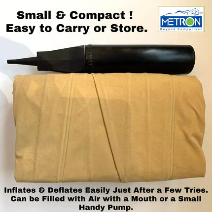 METRON Leg Elevation Pillow for Sleeping | Inflatable Wedge Pillow | Helps in After Surgery Recovery Reducing Swelling & Back Pain | Improves Blood Circulation | Size 22”x19”x11” Inches