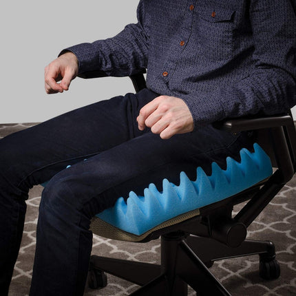 METRON Anti Pressure Sculpted Foam Seat Cushion | Suitable for All Type of Seats Chairs & Wheelchair | Help for Long Hour Comfortable Sitting & Gives Relief in Ulcers Sore |Washable Cover |Color Dark