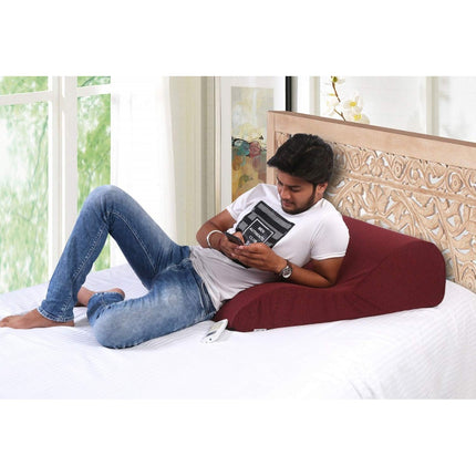 Big Lounge Curve Shape Wedge Pillow | L - 33'' X W - 30'' X H - 9'' Inches