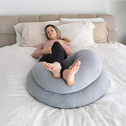 Metron- Combo Pack-Multipurpose-C Shape Full Body Soft Supportive Pregnancy Pillow with Handy Small Wedge Pillow Helps in Sitting & Supporting Baby Bump.C Combo Pregnancy Pillow