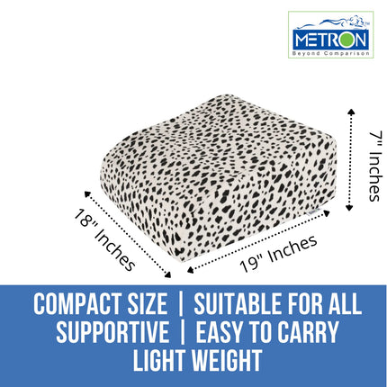METRON Orthopaedic Bed Wedge Elevated Leg Pillow  Foam Wedge for Leg Elevation Reduces Back Pain & Improves Blood Circulation  Size 20”x18”x8”  Removable & Washable Cover  Pack of 1