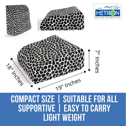 Metron Leg Elevation Wedge Pillow for Leg Rest & Elevating Pillow for Sleeping Reading Post Surgery Injury Relieve  Back Hip Knee Pain Improve Blood Circulation  Reduce Swelling  Washable Cover  Size 19x18x7 Inches Pack of 1