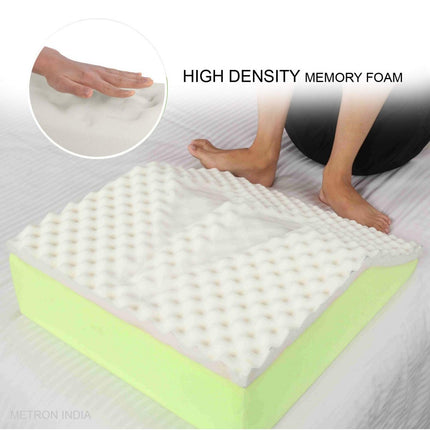 Flat Top Wedge Pillow for Acid Reflux for Sleeping Helps in Leg Head Neck Elevation | L -24'' X W - 28'' X H - 8'' Inches