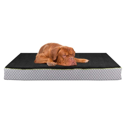 Orthopeadic Pet Bed for Large Dogs | Rectangle Shape | Camel Color | Size 48”x36”x5” inches | Anti Skid Bottom | Washable Removable Outer Special Sherpa Fabric Cover | Pack of 1