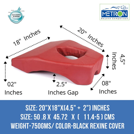 Face Down Pillow for Prone Positioning Sleeping | Prone Pillow for After Eye Retina vitreous Surgery | Helps in face Down Lying or Sleeping | Face Rest Cushion | Eye Care Pillow | Pack of 1