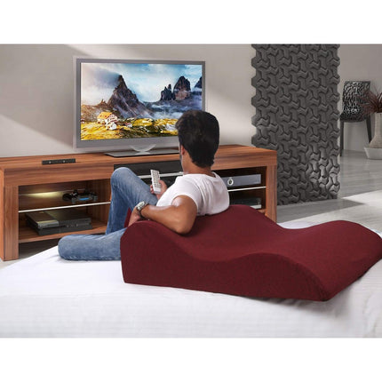Big Lounge Curve Shape Wedge Pillow | L - 33'' X W - 30'' X H - 9'' Inches