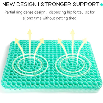 METRON Gel Seat Cushion | Comfortable Support for Extended Sitting | Highly Breathable & Pressure-Relieving | Suitable for Office Chair, Home, Car, Wheelchair | Combo Pack of 2 Pcs with Cover