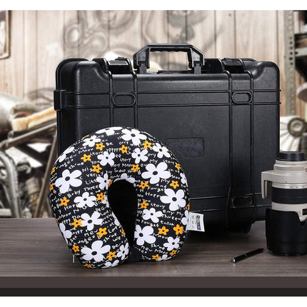 Abstract Line Circle Dual Comfort Micro Beads U Shaped Travel Pillow Airplane Car Bus Comfort Head Support Neck & Cervical Pillow