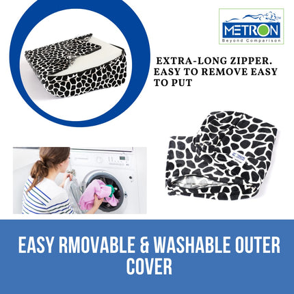 Metron Leg Elevation Wedge Pillow for Leg Rest & Elevating Pillow for Sleeping Reading Post Surgery Injury Relieve  Back Hip Knee Pain Improve Blood Circulation  Reduce Swelling  Washable Cover  Size 19x18x7 Inches Pack of 1