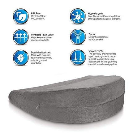 METRON Women's Medical Grade Medium Soft Pure Foam Handy Multi Purpose Pregnancy Pillow (Random Colors), pack of 1