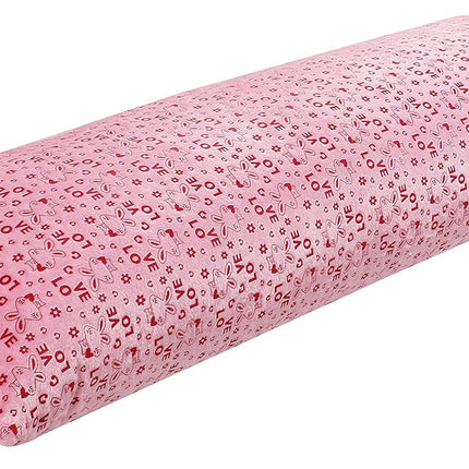 METRON- Full Body Love Hug Long Pillow Size 20”x54” Soft Fibre Filled  Multi-Purpose Sleeping Pillow for All Age  Color Pink  Pack of 1
