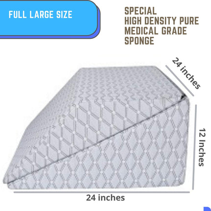 Metron Foam Bed Wedge Pillow Set  Reading Pillow & Back Support Wedge Pillow for Sleeping  2 Separated Sit Up Pillows for Bed Angled Bed Pillow.