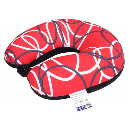 Abstract Line Circle Dual Comfort Micro Beads U Shaped Travel Pillow Airplane Car Bus Comfort Head Support Neck & Cervical Pillow