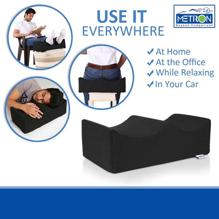 Brazilian Butt Lift Pillow | Approved for Post Surgery Recovery Seat | BBL Foam Pillow | Firm Support Cushion Butt Support Technology | Black Color | Pack of 1