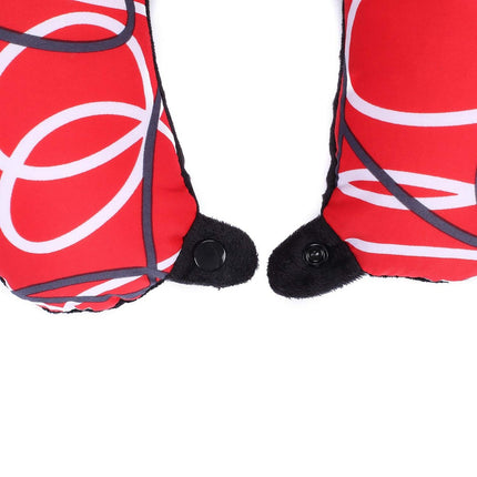 Abstract Line Circle Dual Comfort Micro Beads U Shaped Travel Pillow Airplane Car Bus Comfort Head Support Neck & Cervical Pillow