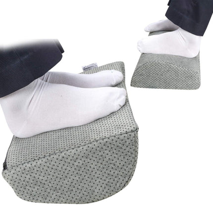 Foot Rest Under Desk Multipurpose Cushion | Antiskid Rubber Dotted Washable Cover | Firm Supportive Sponge | L-17’’ X W-10’’ X H-(5’’-3’’) Inches