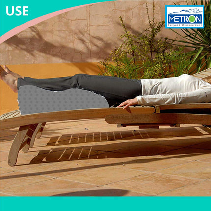 METRON- Contour Lounge Leg Rest Elevator Wedge Pillow Helps in Vascular Sciatica Pain Relief Pregnancy Swelling Feet Orthopedic