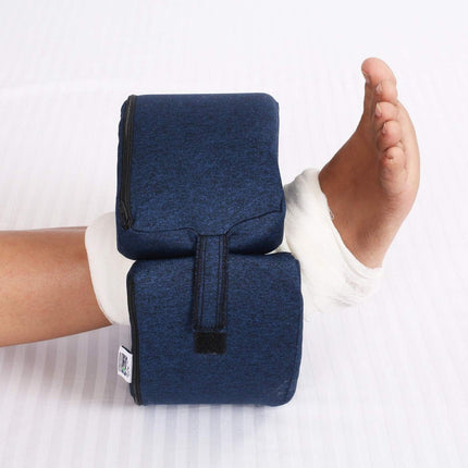 Foot Elevator Support Pillow | Preventing from Ulcers Sores & Pressure Keep elevating Ankle Heel Hand & Leg | Dark Color with Adjustable Velcro Strap Sponge | Pack of 1 pc