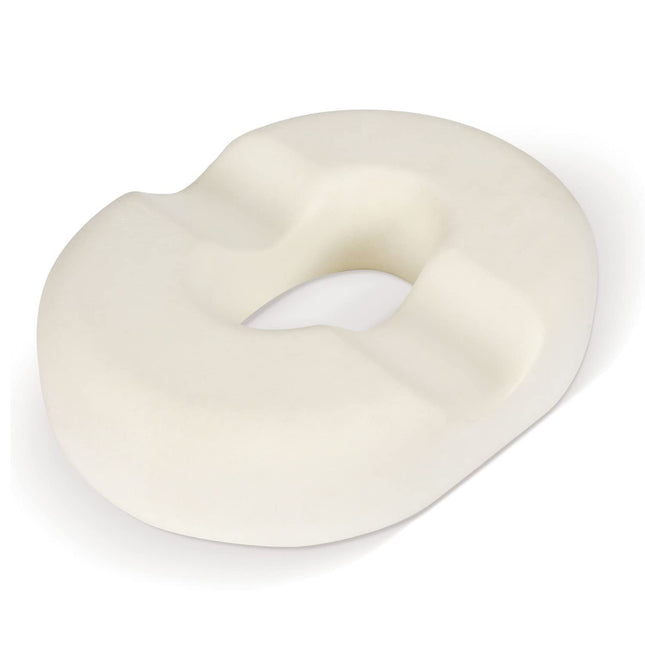 METRON Donut Pillow for Tailbone Pain Relief  Helps in Pregnancy Coccyx Piles Hemorrhoid & Postpartum  Orthopedic Ring Seat Cushion for Fistula  Extra Thick  Medium Firm  Embarrassment-Free Cover  Pack of 1
