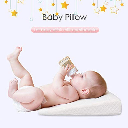 METRON Foam -Crib Wedge PillowHelps Baby - Anti Vomiting- Anti Milk Spitting - Acid Reflux Digestion- Newborn Nasal Congestion Reducer.