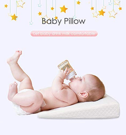 METRON Foam -Crib Wedge PillowHelps Baby - Anti Vomiting- Anti Milk Spitting - Acid Reflux Digestion- Newborn Nasal Congestion Reducer.