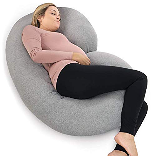 METRON-Full Body Pregnancy Pillow C Shaped Soft Support Cushion for Maternity Nursing and Back Pain Relief Husbands can Also Use