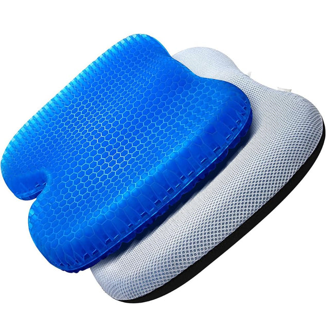 METRON Gel Seat Cushion for Tailbone Pain Relief for Coccyx Back & Lumbar Support Ideal for Professionals Students Teachers & Medical Patients  Pack of 1 Pc with Cover