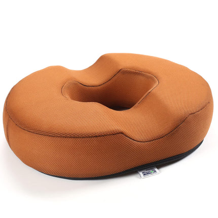 METRON Donut Pillow for Tailbone Pain Relief, Pregnancy Coccyx Piles Hemorrhoid & Postpartum  Orthopedic Ring SeatMedium FirmRemovable Washable Cover Tan Pack of 1 High Density Polyurethane Foam