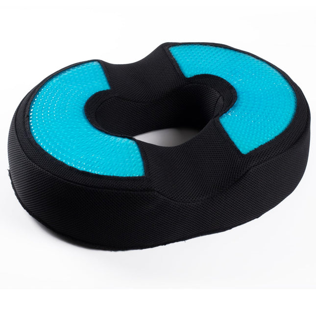 METRON Gel Cool Donut Pillow for Tailbone | Donut Ring Cushion | Piles Pillow for Seat Cushion | Helps in Pregnancy Postpartum Haemorrhoid Fistula Coccyx Pain | Extra Thick & Medium Soft