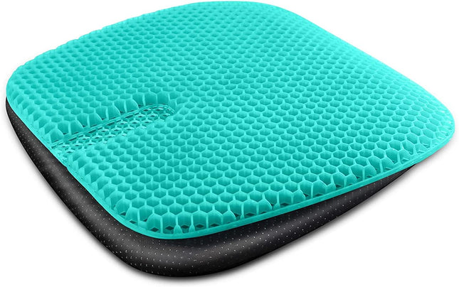 METRON Tailbone Pain Relief Gel Seat Cushion for Sitting Long hours |Breathable & Supportive | Double Honey Comb Design Absorbs Pressure Points | with Non-Slip Cover | Suitable for all Type of Chairs