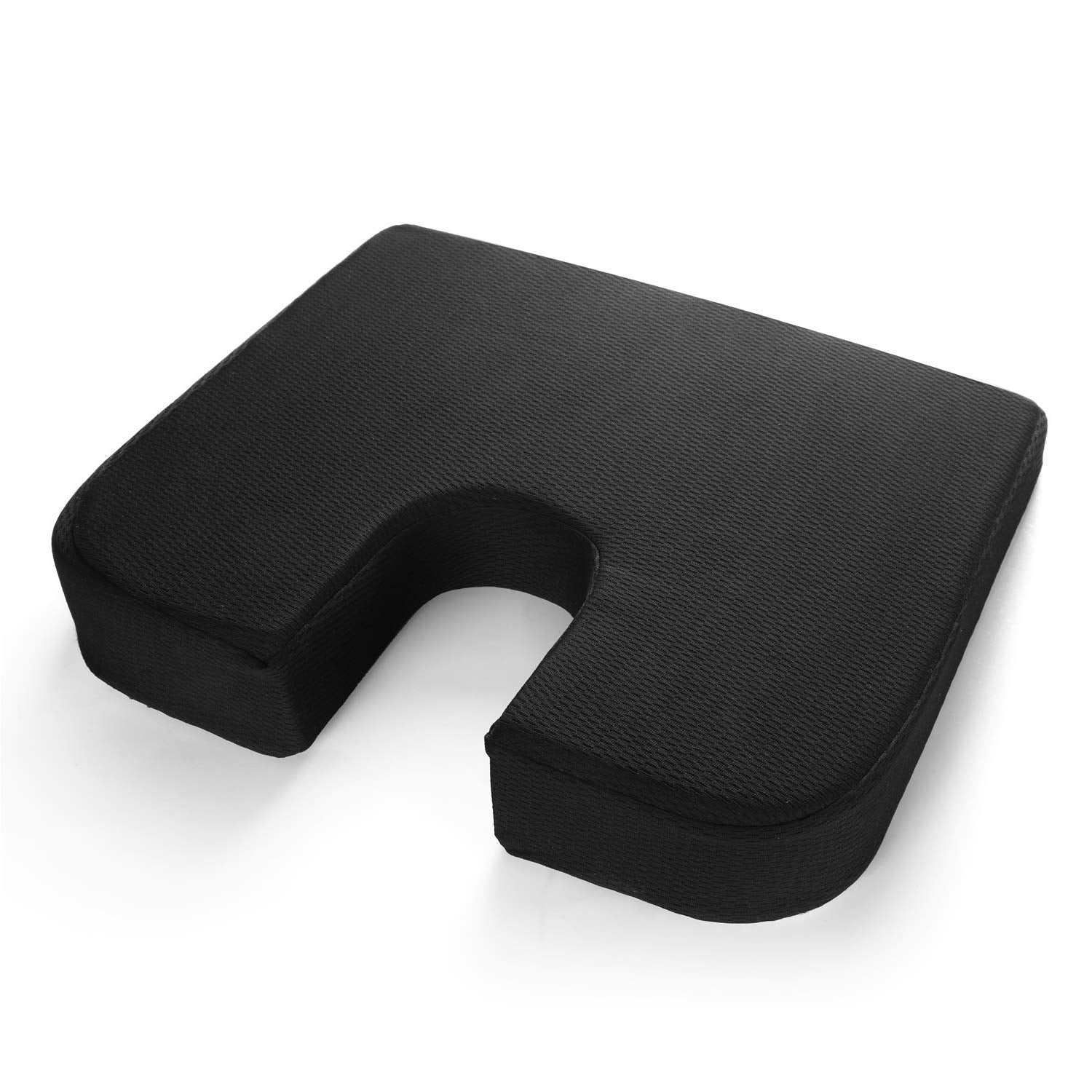 METRON-Orthopedic Coccyx Tailbone Sciatica Lumbar Lower Back Pain Relief Hip Cushion Butt Pillow for All Age Gender Color Black Pack of