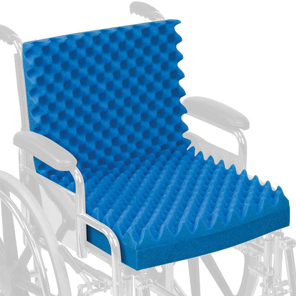 METRON Anti Pressure Egg Crate Sculpted Foam Seat Cushion  Suitable for All Type of Chairs with Back & Wheelchair  Help for Long Hour Comfortable Sitting with Washable Cover Color Blue