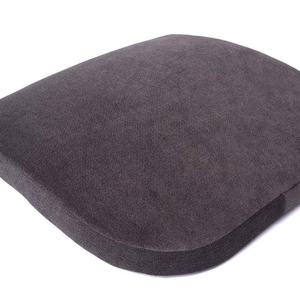 METRON Slim Memory Foam Multi-Purpose Lumbar Back Support Pillow Seat Cushion (15 x 12 inch, Grey)