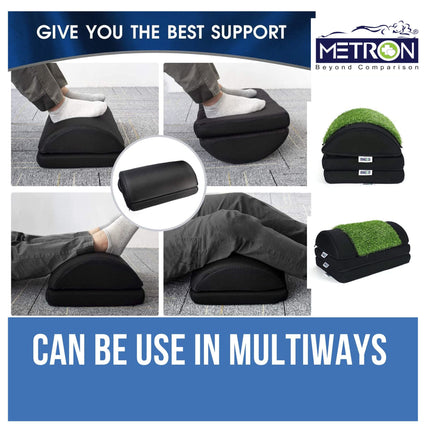 Foot Rest for Office Chair Under Desk | Metron ComfortLite FlexiHeight Pro PolyGrass FR028