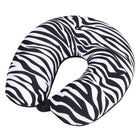 Zebra Print Dual Comfort Micro Beads U Shaped Travel Pillow Airplane Car Bus Comfort Head Support Neck & Cervical Pillow