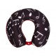 “ Musical Notes ” Blue Colour Pattern Soft Memory Foam Neck Pillow for Travel Car Airplane Train Office Head Support (06318A)