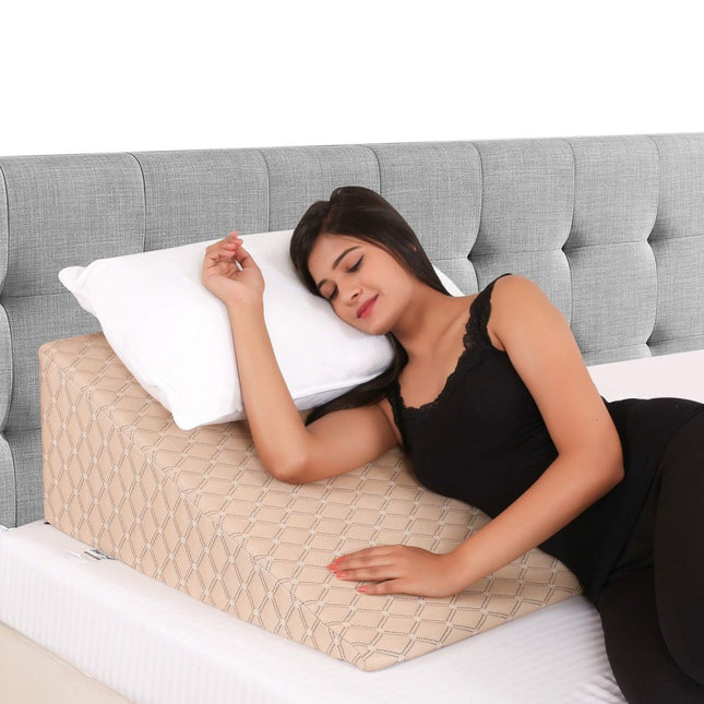 Extra Wide 12'' Height Wedge Pillow | L - 30'' X W - 30'' X H - 12'' Inches