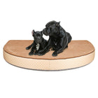 Orthopeadic Pet Bed for Large Dogs | D Shape | Camel Color | Size Dia 48” Thickness 5” inches | Anti Skid Bottom | Washable Removable Outer Special Sherpa Fabric Cover | Pack of 1