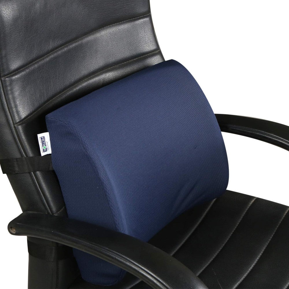 Car Seat Cushion Pillow Lumbar Lower Back Brace Support PU Leather