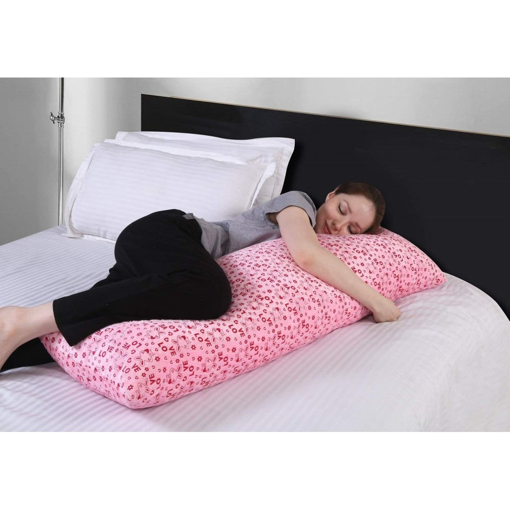 Full Body Love Hug Pillow Soft Fibre Filled Multi-Purpose Pregnancy Sleeping Pillow L – 54’’ X W 20’’ Inches