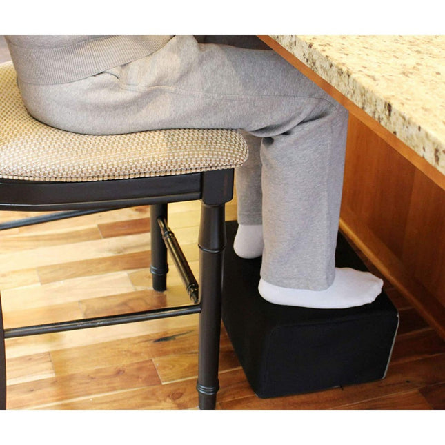 Extra Large Foot Rest - Foam Cushion with Non-Slip Bottom Cover (18" x 12" x 8") – Designed to Support & Raise Your Legs Feet | Pack of 1