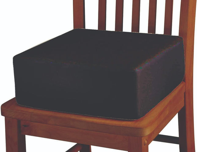 METRON Extra Thick Height Booster Seat Cushion |Chair Cushion | Size 16”x16”x5” inches | Washable Cover | HD Sponge | Color Black |Pack of 1 Pc