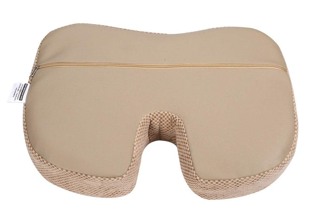 Metron- Seat Cushion - Car Seat Butt Pillow Hip Support for Office Chair and Wheelchair - Coccyx Orthopedic Memory Foam Pad for Tailbone Sciatica Back Pain Relief | Camel Color | Pack of 1