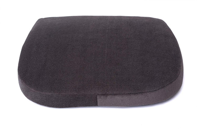 METRON Slim Memory Foam Multi-Purpose Lumbar Back Support Pillow Seat Cushion (15 x 12 inch, Grey)