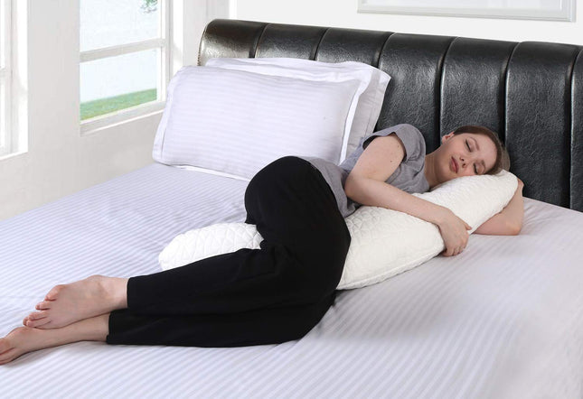 Metron -Love Kiddoo Total Body Pillow with Adjustable Shredded Memory Foam | Perfect for Cuddling Snuggling Maternity Pillow | Bamboo Derived Viscose Rayon & Polyester Blend Washable Cover